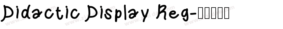 Didactic Display Reg字体转换